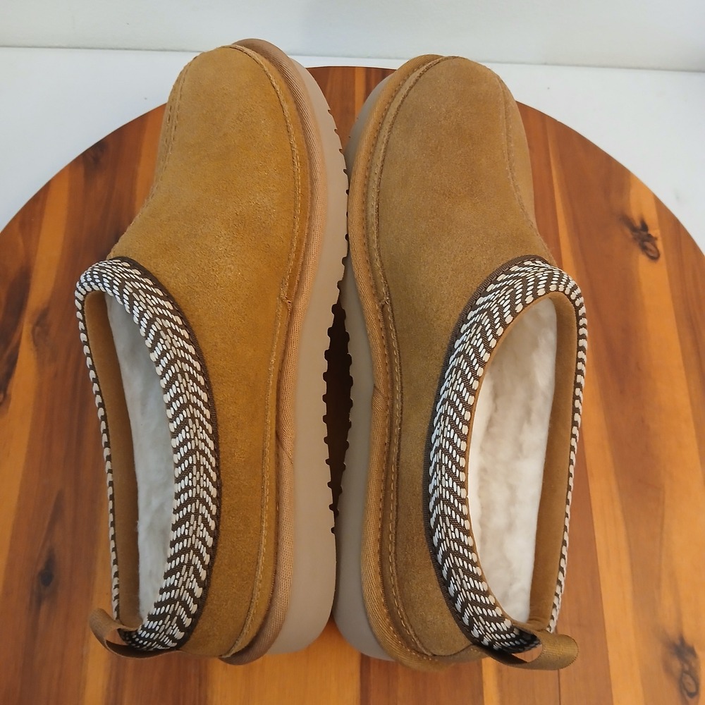 Koolaburra By UGG Burree Slippers Mens 8 Chestnut Brown Suede Slippers 1159690 - Picture 7 of 9